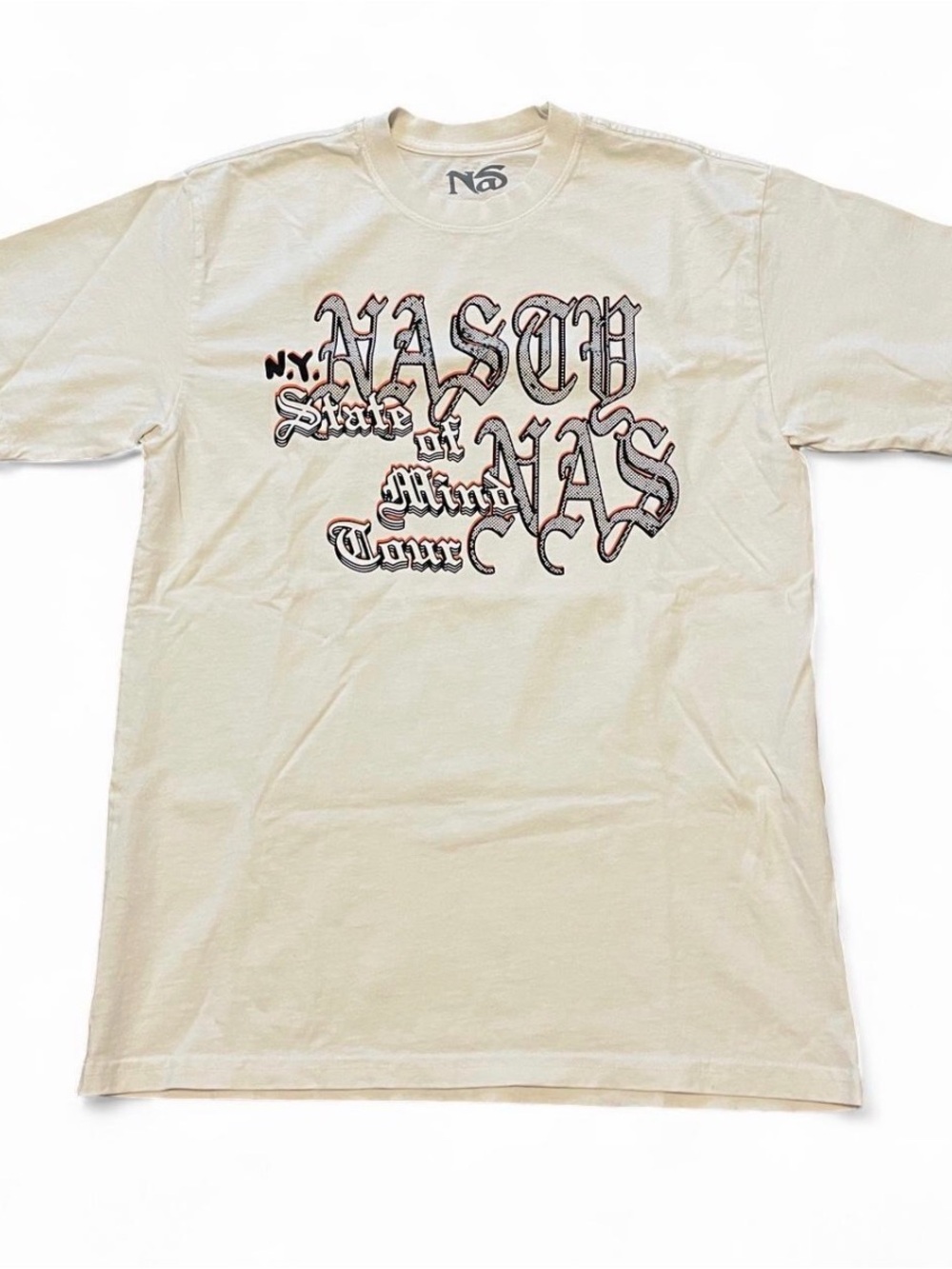 Nas N.Y. Tour Graphic T-Shirt - Cream